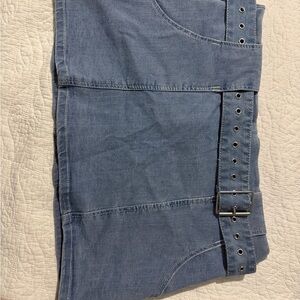 Love Tree Blue Denim Mini Skirt with Belt